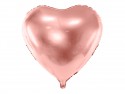 Ballon mylar Coeur - 45cm - or rose
