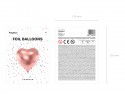 Ballon mylar Coeur - 45cm - or rose