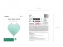 Ballon mylar coeur - 45cm - vert