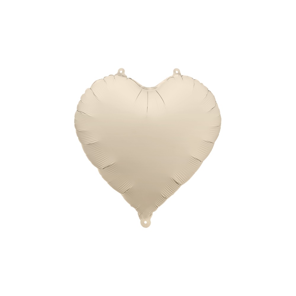 Ballon mylar coeur - 45cm - beige clair