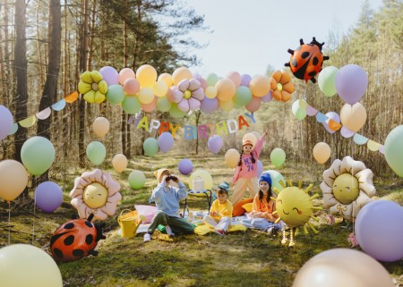 4 Ballons mylar Marguerites...