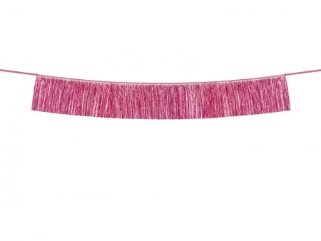 Guirlande de franges - rose