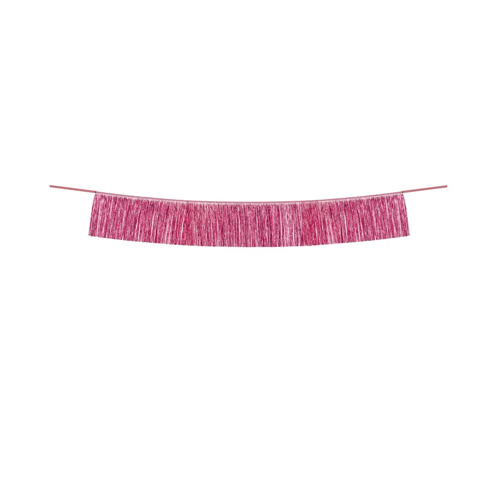 Guirlande de franges - rose