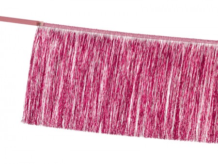 Guirlande de franges - rose