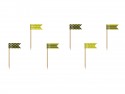 6 Mini drapeaux plume Abeille - mix