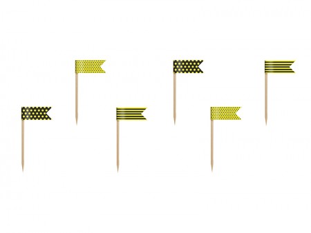 6 Mini drapeaux plume...