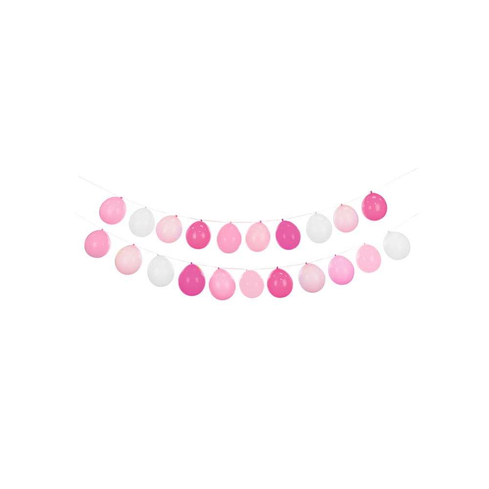 Guirlande de ballons 3en1 - rose