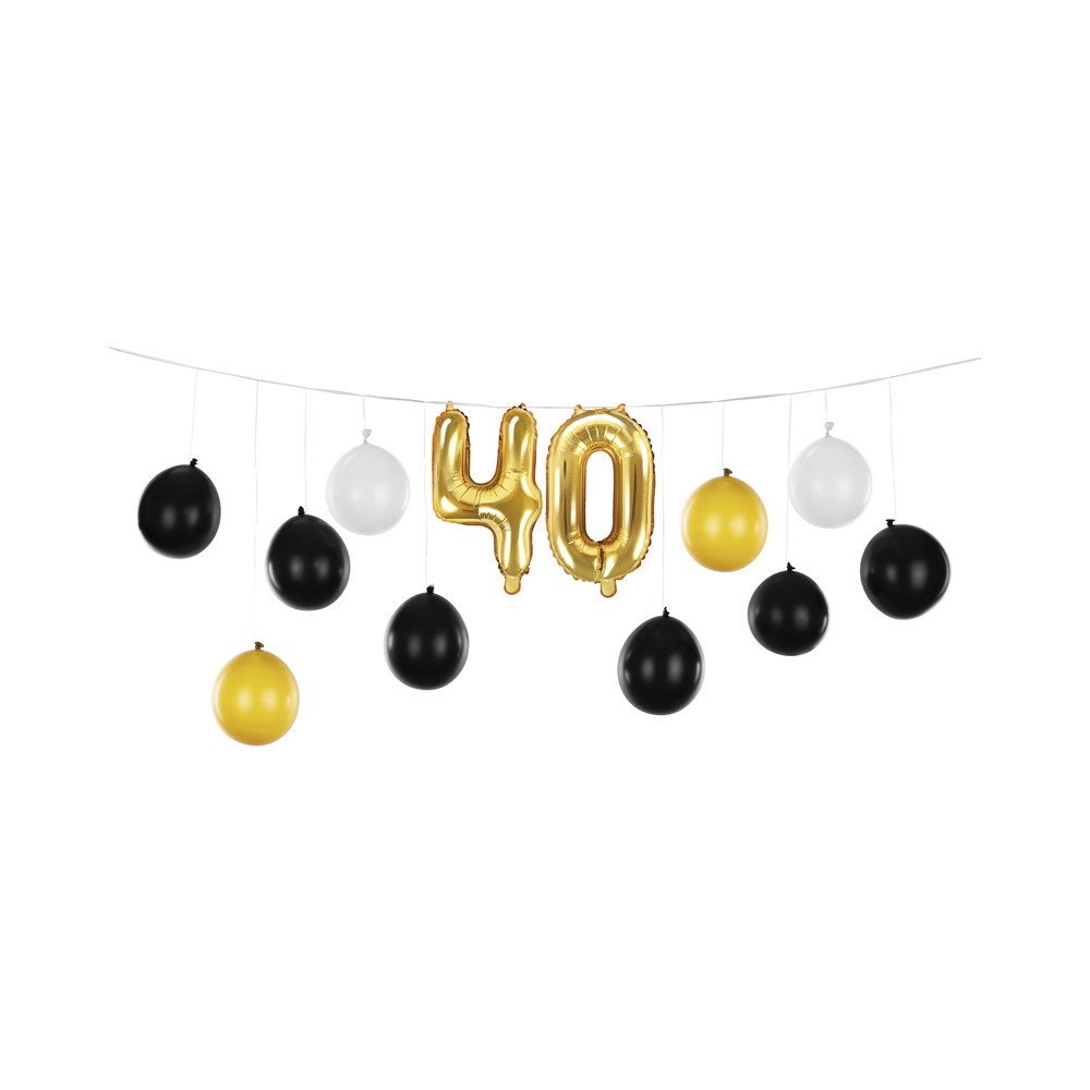 Guirlande de ballons 3en1 - 40e anniversaire