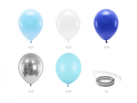 60 Guirlande de ballons - bleu