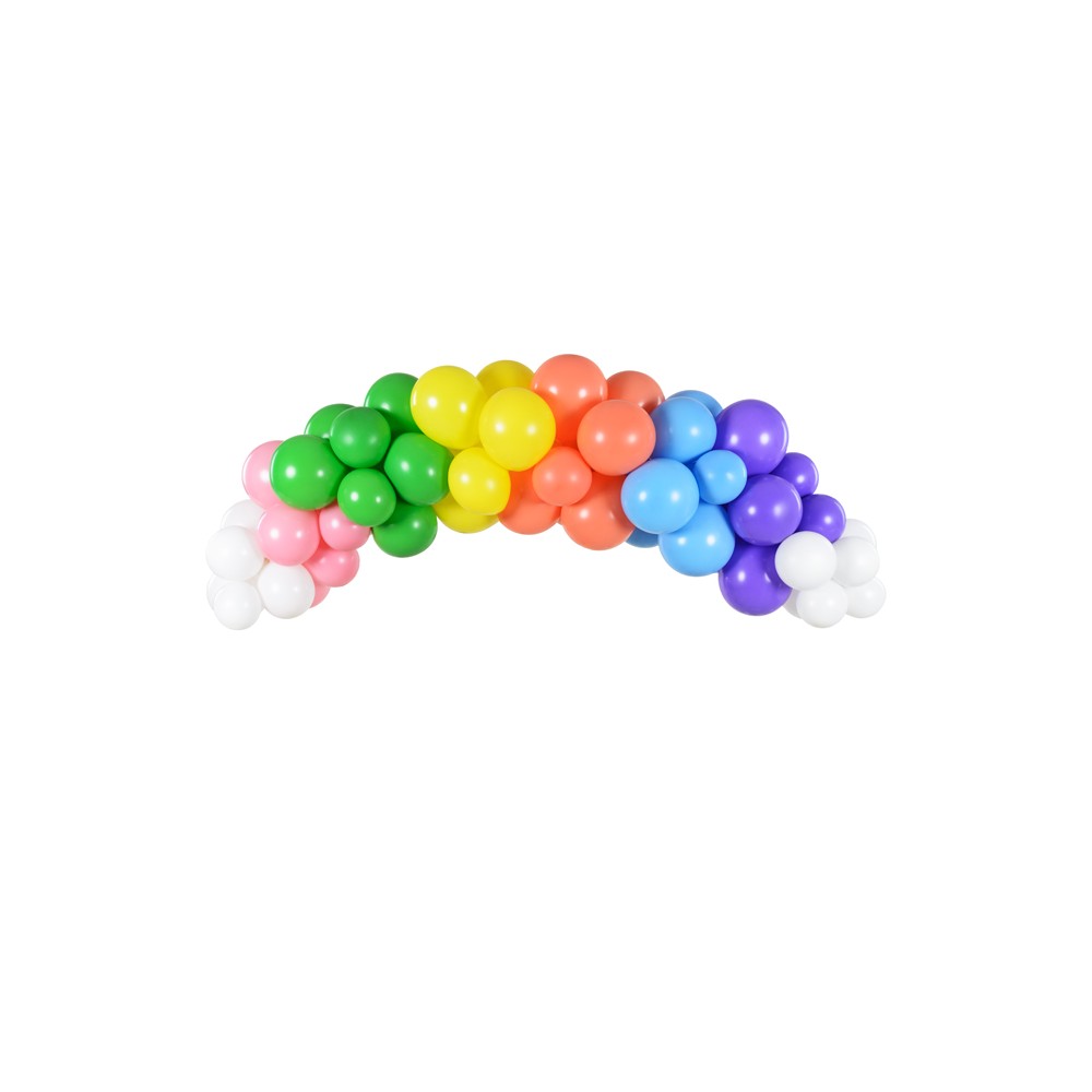 60 Guirlande de ballons - arc -en -ciel
