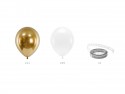 60 Guirlande de ballons - blanc et or