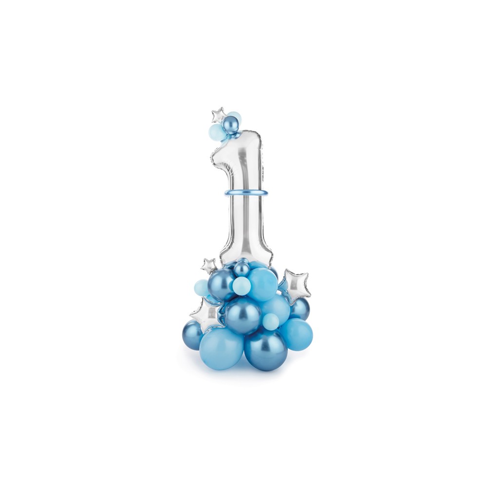 Bouquet de ballons - Chiffre ''1'' - bleu