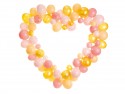Guirlande de ballons avec cadre - coeur - rose