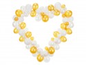 Guirlande de ballons avec cadre - coeur - blanc
