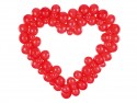 Guirlande de ballons avec cadre - coeur - rouge