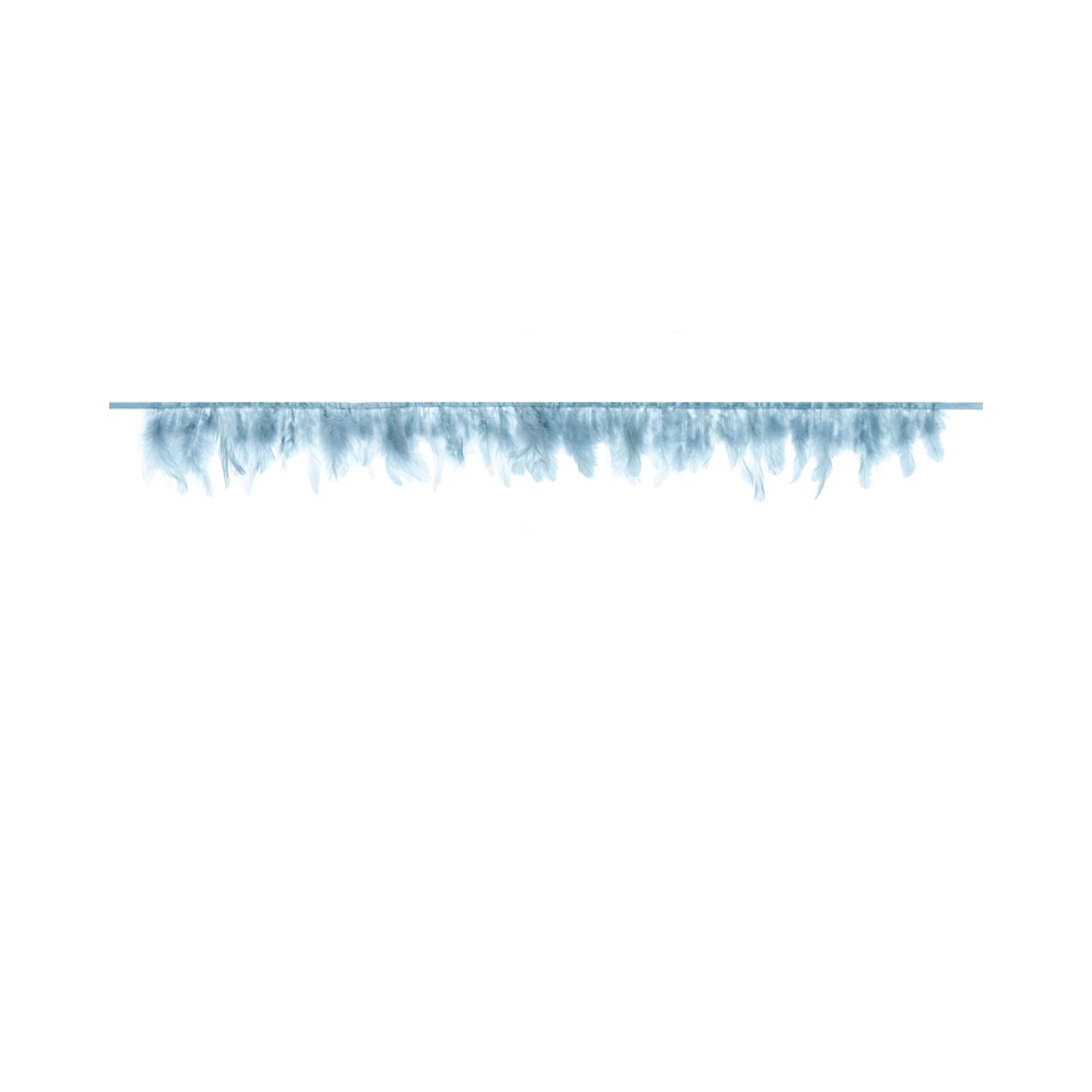 Guirlande de plumes - bleu clair