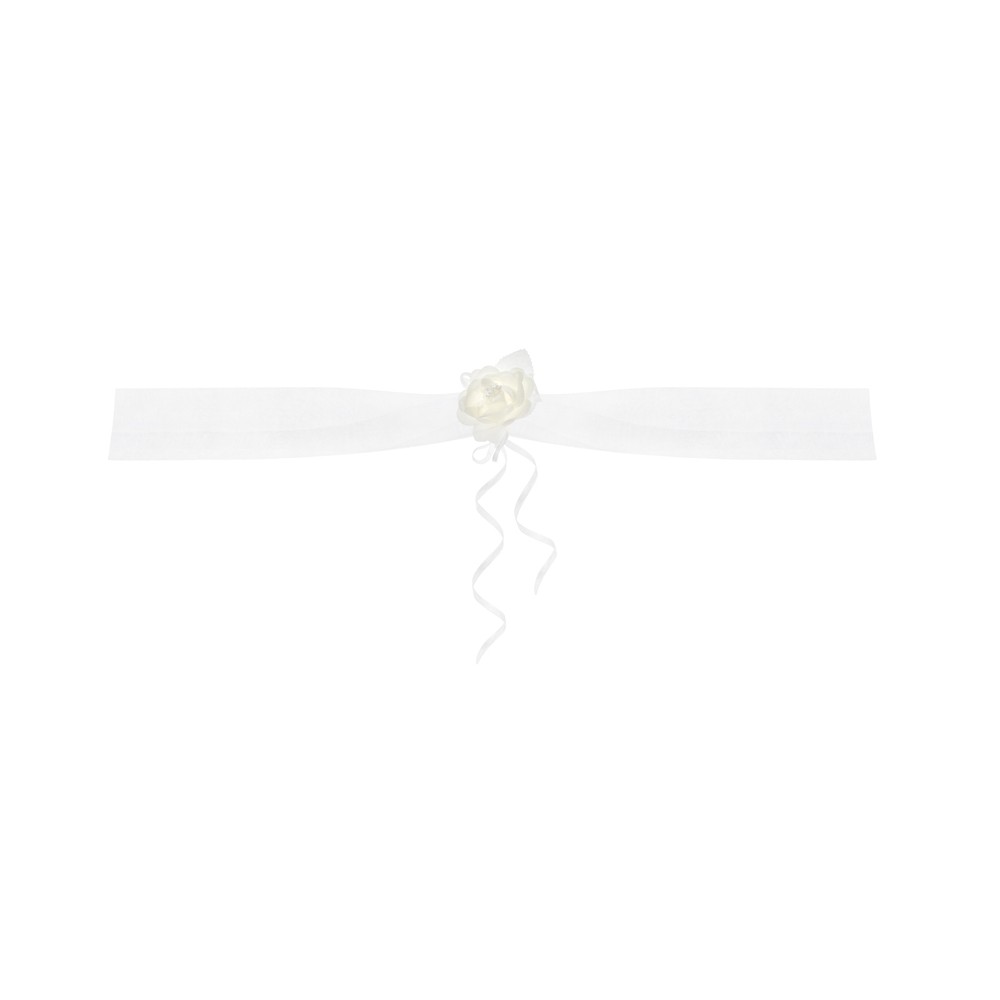 2 Guirlandes en organza - blanc