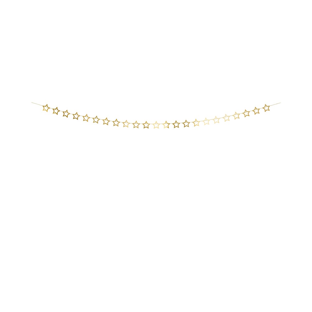 Guirlande en papier Etoiles - or