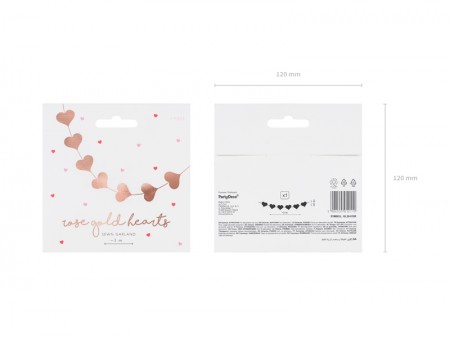 Guirlande coeurs - or rose