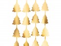 Rideau de Noël - sapins - or