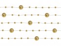 5 Guirlandes de perles - or