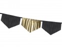 Guirlande de franges noires et dorées - 3m