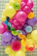 Guirlande en papier Eventails arc -en -ciel -