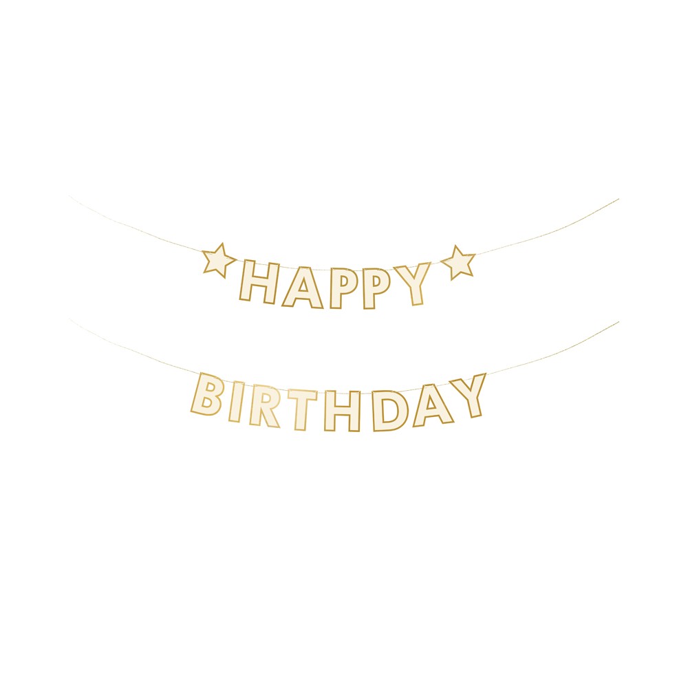 Guirlande "Happy Birthday" - nude