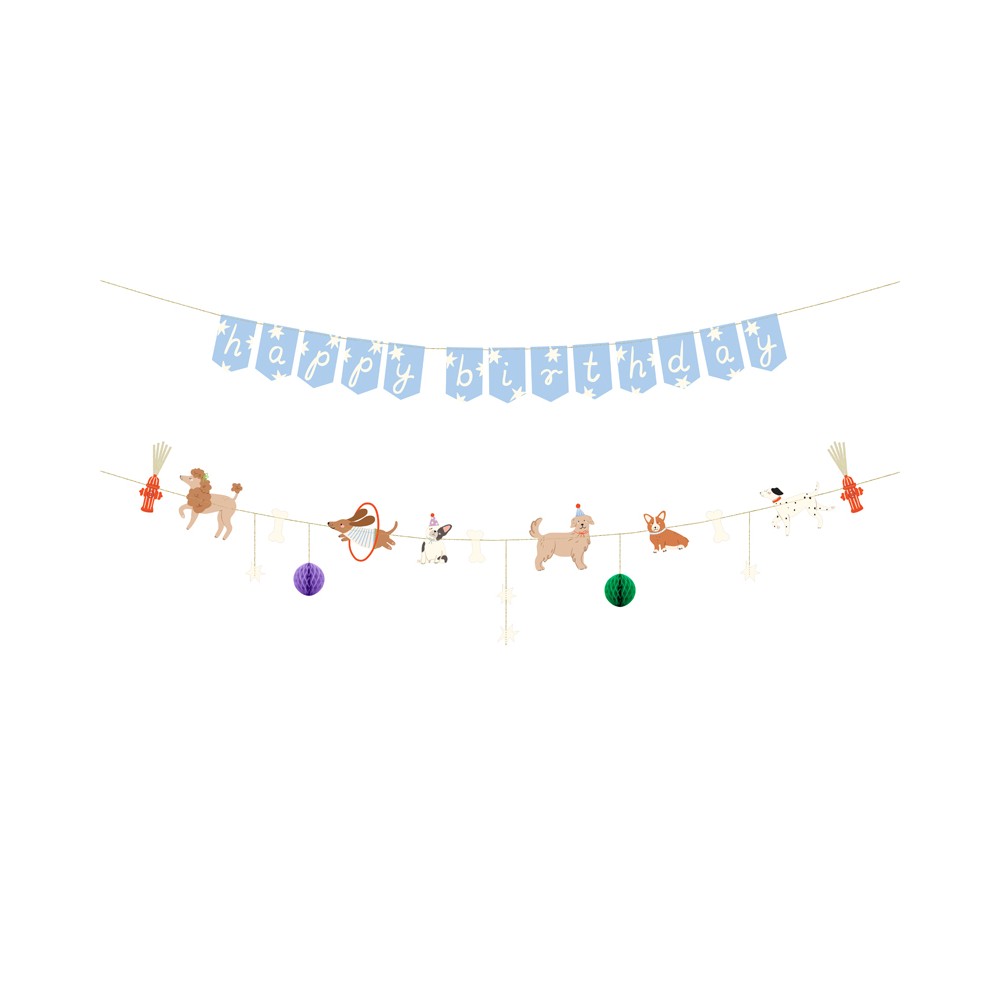 Guirlande Happy Birthday Chiens