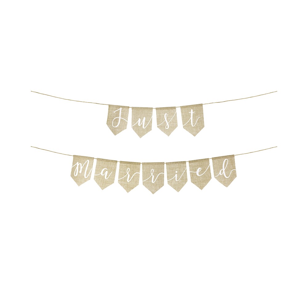 Guirlande en jute ''Just married''