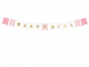 Guirlande de fanions "Baby girl" - 1,8 m