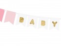 Guirlande de fanions "Baby girl" - 1,8 m