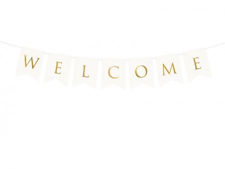 Guirlande Welcome - blanc