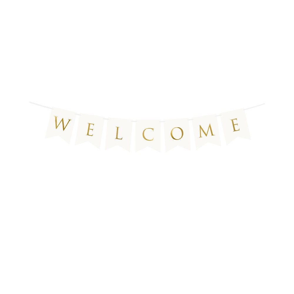 Guirlande Welcome - blanc