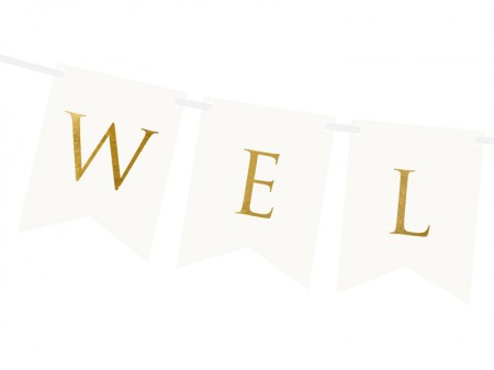 Guirlande Welcome - blanc
