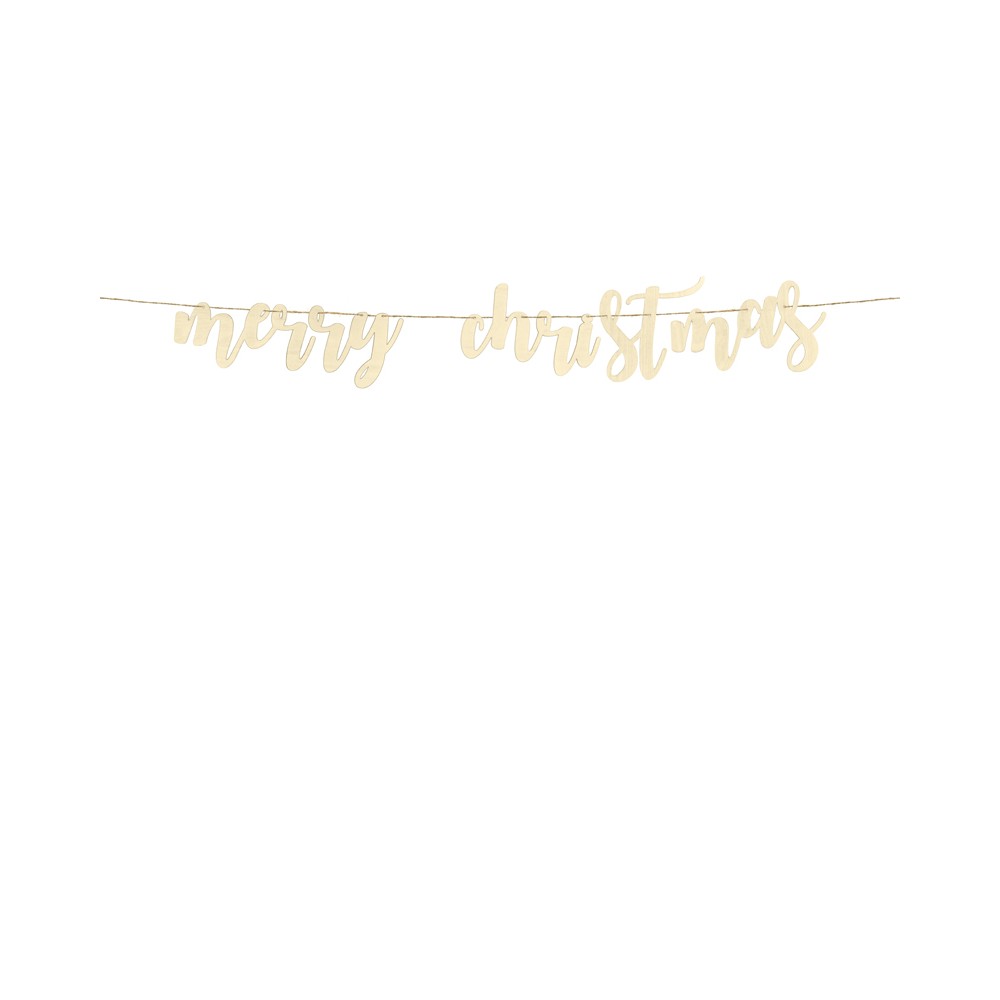 Guirlande Merry Christmas en bois