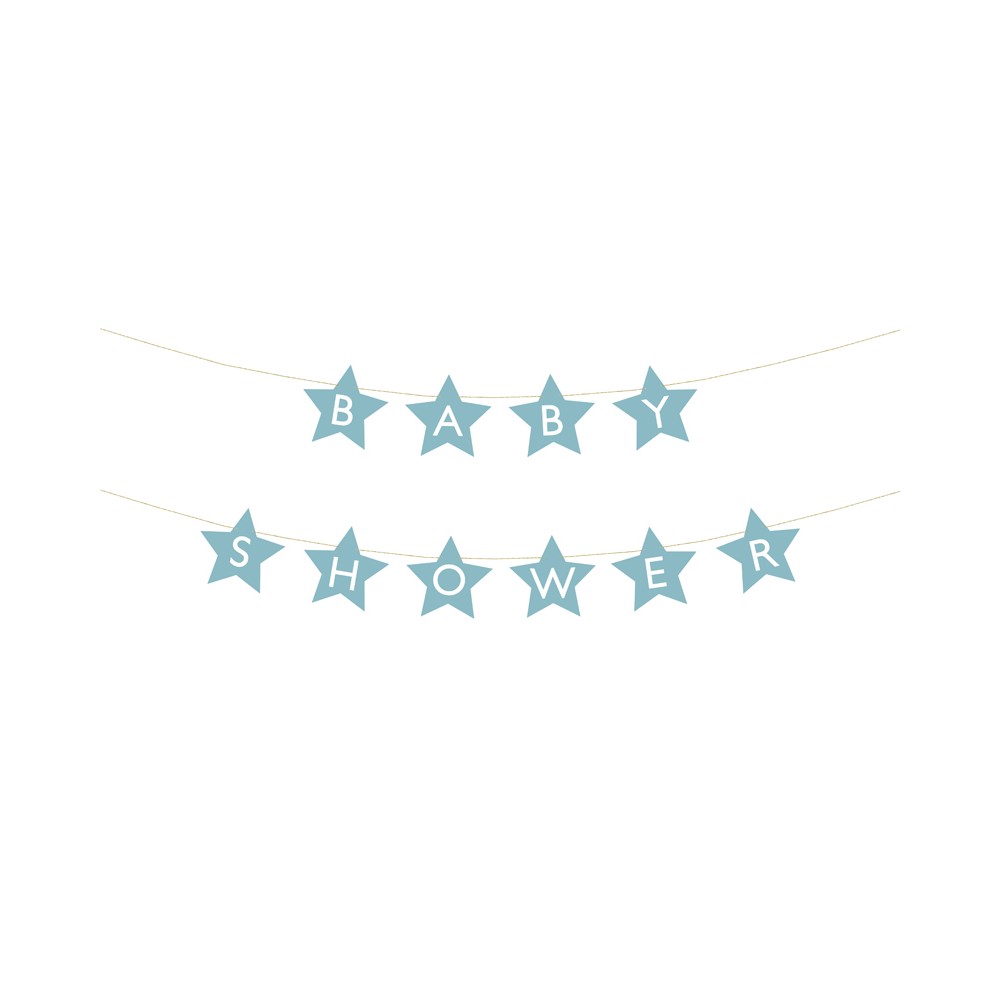 Guirlande Baby shower - bleu clair