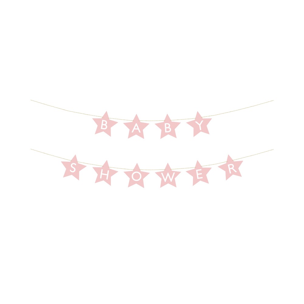Guirlande Baby shower - rose clair