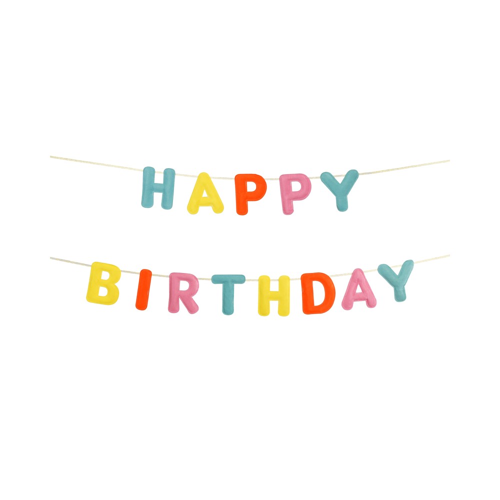 Guirlande en feutre - Happy Birthday