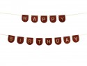 Guirlande en feutre - Happy Birthday - marron