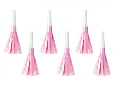 6 Trompettes de fête - rose...