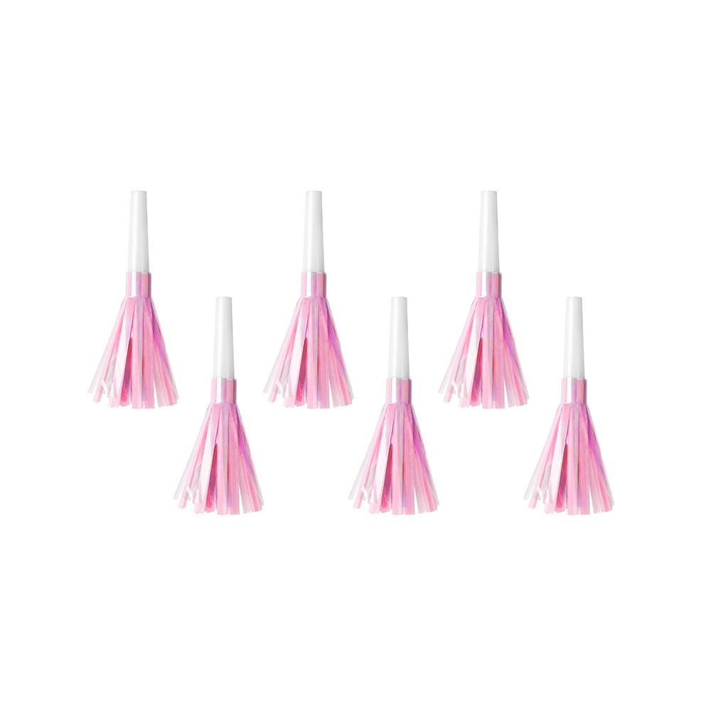 6 Trompettes de fête - rose clair