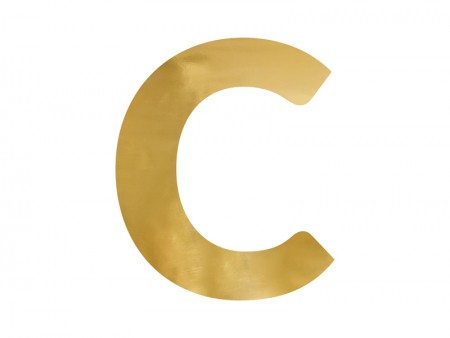 Lettre mirroir ''C'' - or