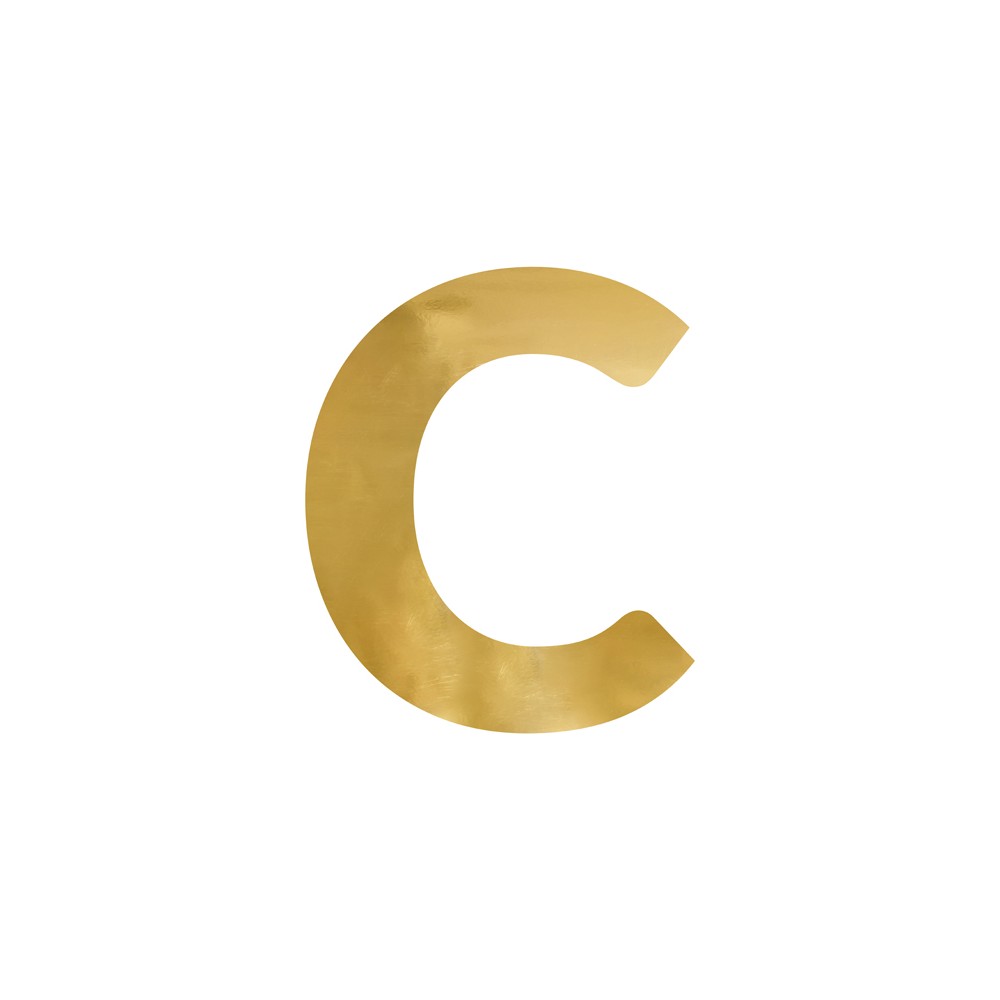 Lettre mirroir ''C'' - or