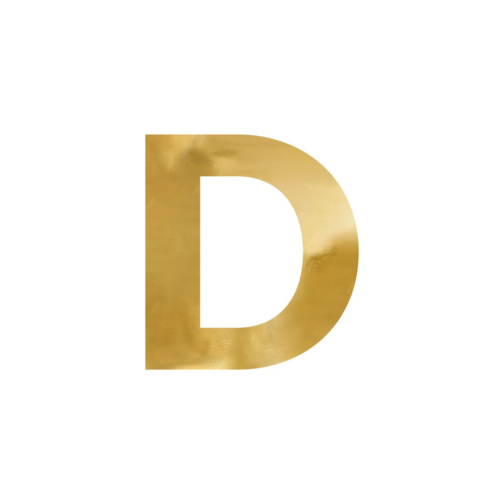 Lettre mirroir ''D'' - or