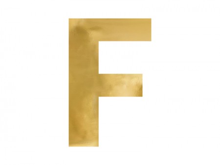 Lettre mirroir ''F'' - or