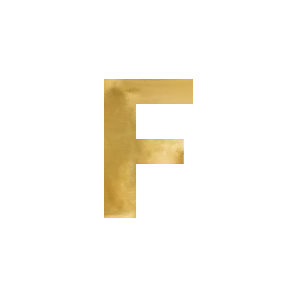 Lettre mirroir ''F'' - or