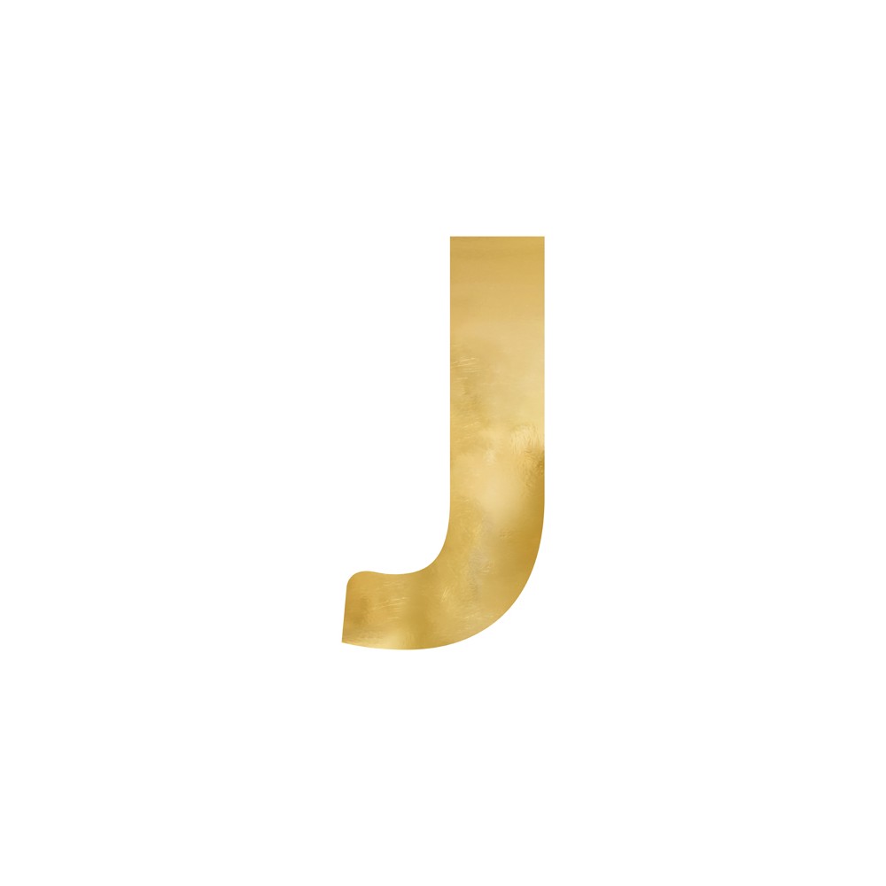 Lettre mirroir ''J'' - or