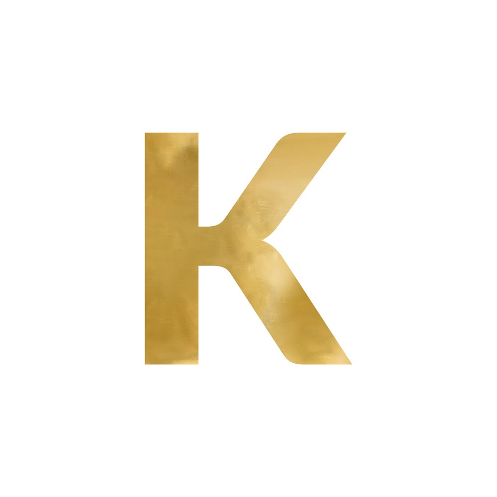 Lettre mirroir ''K'' - or