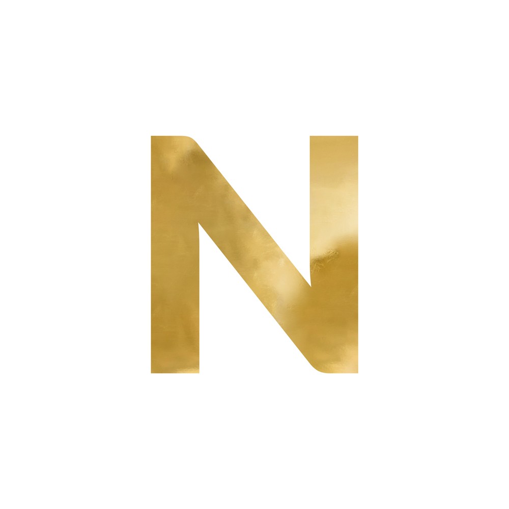 Lettre mirroir ''N'' - or